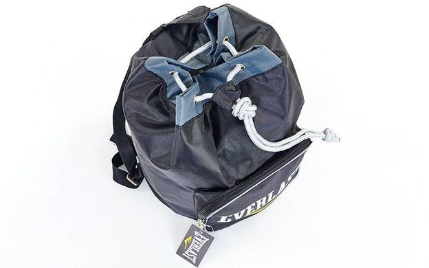 Рюкзак-баул спортивный из водонепроницаемой ткани ELS GA-0524 (черный-серый) ELS GA-0524