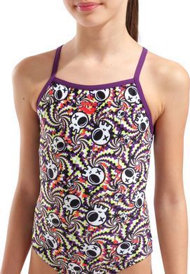 Купальник закритий для дівчат Arena FUN SKULLS SWIMSUIT LIGHTDROP мультиколор дитячий  010284-590