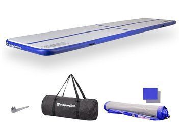 Надувной коврик inSPORTline Airstunt 500x100x10 см, бело-синий 28652