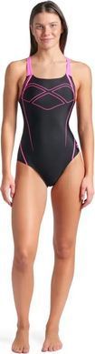 Купальник закритий для жіночийок Arena GRAPHIC SWIMSUIT SWIM PRO BACK чорний, рожевий жіночий 36 (009024-590) 009024-590