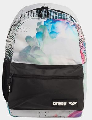 Рюкзак Arena TEAM BACKPACK 30 ALLOVER 30L чорний, білий, блакитний Уні 54x36x27 см 00000032584