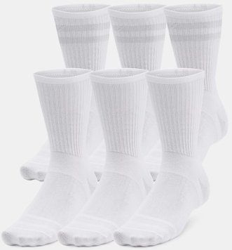 Шкарпетки Under Armour Essential 6pk Crew білий 1387058-100