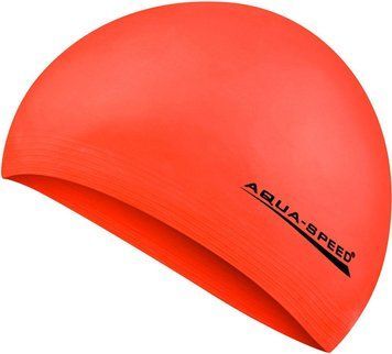 Шапка для плавання Aqua Speed SOFT LATEX 5733 неоновий, помаранчевий Уні OSFM 122-75
