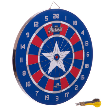 Дартс JOEREX Marvel Captain America JMBB19027-T с двусторонней мишенью 46 см (18") и 6 стальными дротиками JMBB19027-T
