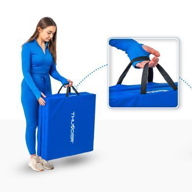 Мат гимнастический THUNDER MG-02, 180 х 60 х 5 см, синий MG-02-BLUE