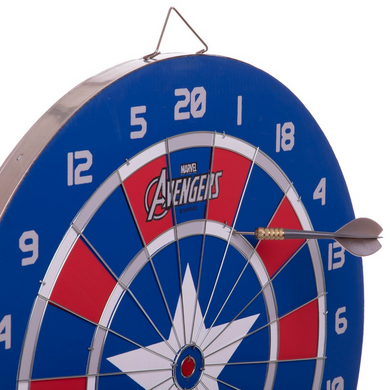 Дартс JOEREX Marvel Captain America JMBB19027-T с двусторонней мишенью 46 см (18") и 6 стальными дротиками JMBB19027-T