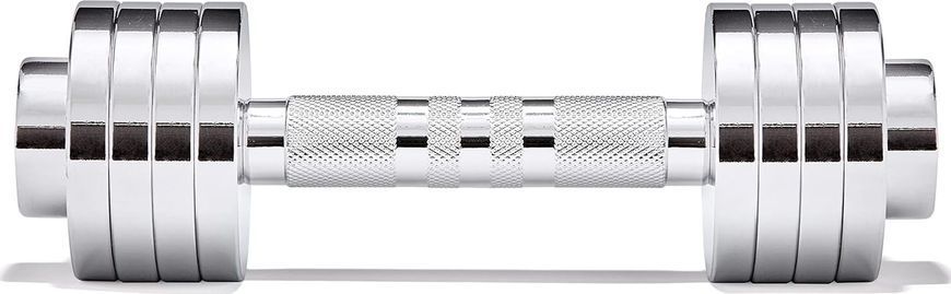 Гантель регульована Adidas Adjustable Chrome Dumbbell сріблястий 1-5 кг ADWT-11400