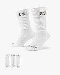 Шкарпетки Nike U JORDAN ESSENTIAL CREW 3PR білий Уні 38-42 00000016879