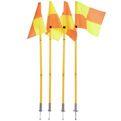 Флаги угловые складные SP-Sport C-4585 4шт 1,63м оранжево-желтый C-4585