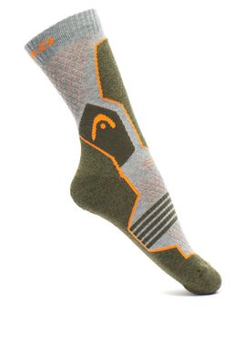 Шкарпетки Head HIKING CREW 2PPK UNISEX сірий, зелений Уні 35-38 00000007430