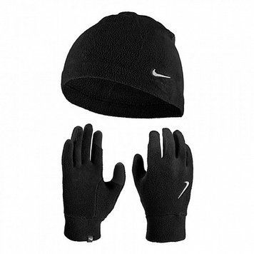 Набір шапка і рукавички NIKE M FLEECE HAT AND GLOVE SET чорний Чол L/XL 00000017939