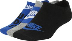 Шкарпетки Nike Y NK EVERYDAY LTWT NS 3PR - HB чорний, сірий, синій Діт 38-42 00000011625