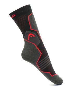 Шкарпетки Head HIKING CREW 2PPK UNISEX чорний, червоний Уні 35-38 00000007433