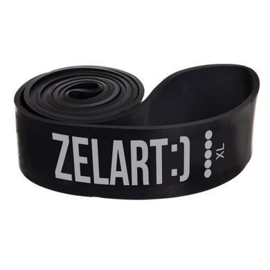 Гума петля для підтягувань та тренувань стрічка силова Zelart POWER BANDS FI-0889-5 29-79кг чорний FI-0889-5