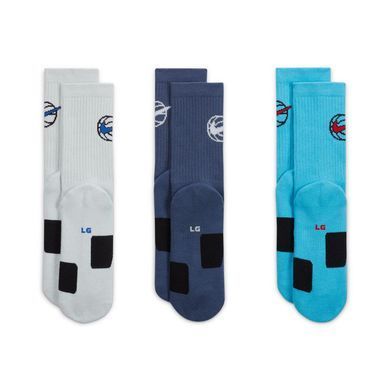 Шкарпетки Nike U NK ED CREW BBALL 3PR 144 світло-голубий, синій, бірюзовий Уні  DA2123-900