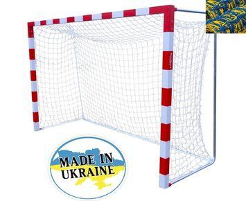 Сітка на ворота 3х2х0,8х1м. "X2" (шнур 3,5 мм. PP, Blue-yellow) PP320812-35X2-B-Y