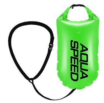 Буй для плавання Aqua Speed Open Water Swim Buoy 61240 салатовий, чорний Уні 17 літрів 540g