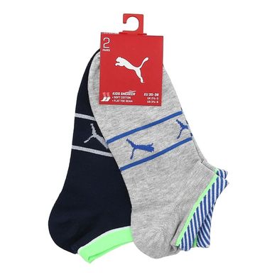 Шкарпетки Puma BOYS SNEAKER 2P STRIPE темно-синій, сірий Діт 39-42 00000009518