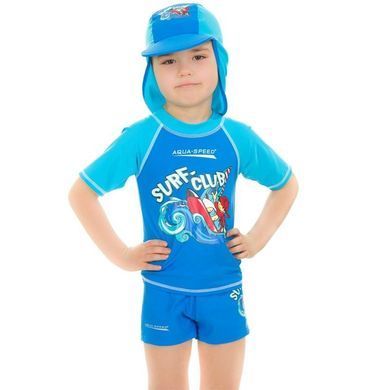 Топ сонцезахисний для хлопців Aqua Speed ​​SURF-CLUB T-SHIRT 2019 синій, блакитний Діт 104см 383-02