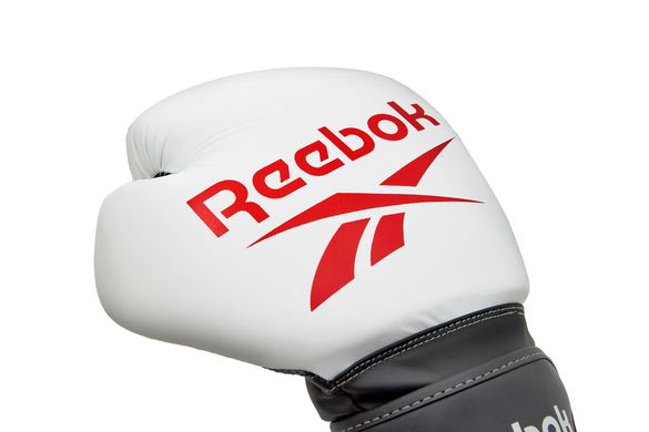 Боксерські рукавички Reebok Boxing Gloves білий, червоний, чорний Чол 12 унцій 00000026343