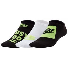 Шкарпетки Nike Y NK EVERYDAY LTWT NS 3PR - HB чорний, білий, зелений Діт 34-38 00000016000