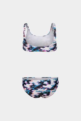 Купальник для дівчат Arena TIE AND DYE BIKINI TOP білий, синій, мультиколор Діт  006206-500