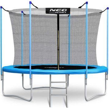 Батут Neo-Sport в внутрішньою сіткою 6 футів 183 см блакитний DM-NS-06W181
