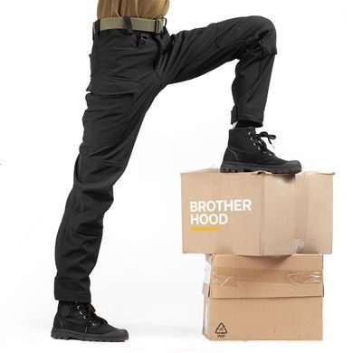 Штани тактичні демісезонні для ЗСУ Brotherhood UTP 2.0 SOFTSHELL чорні BH-SS-Black-44-170