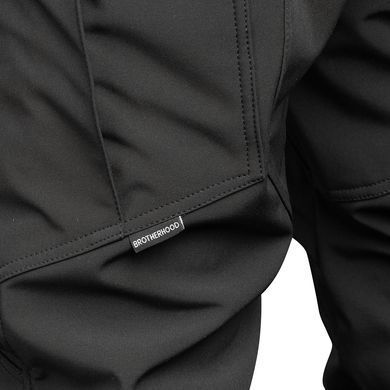 Штани тактичні демісезонні для ЗСУ Brotherhood UTP 2.0 SOFTSHELL чорні BH-SS-Black-44-170