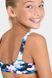 Купальник для дівчат Arena TIE AND DYE BIKINI TOP білий, синій, мультиколор Діт 116см 006206-500 фото 4
