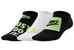 Шкарпетки Nike Y NK EVERYDAY LTWT NS 3PR - HB чорний, білий, зелений Діт 38-42 00000016001