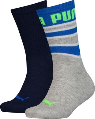 Шкарпетки Puma BOYS CLASSIC SOCK 2P STRIPES синій, сірий Діт 39-42 00000009527