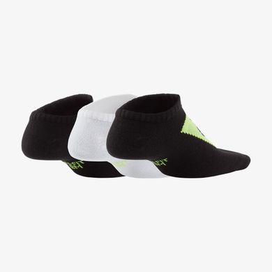 Шкарпетки Nike Y NK EVERYDAY LTWT NS 3PR - HB чорний, білий, зелений Діт 38-42 00000016001