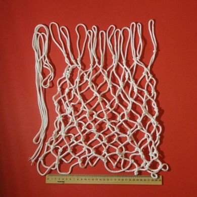 Сетка баскетбольная, шнур диаметром 3,5 мм. (укороченная) белая 10113 10113