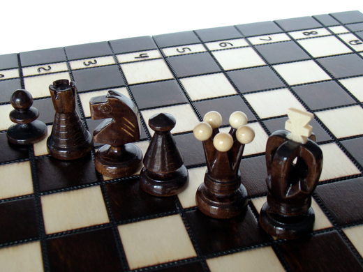 Шахи MADON Набір: шахи, шашки, нарди коричневий, бежевий Уні 35х35см арт MD143 00000021795