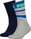 Шкарпетки Puma BOYS CLASSIC SOCK 2P STRIPES синій, сірий Діт 39-42 00000009527 фото 3