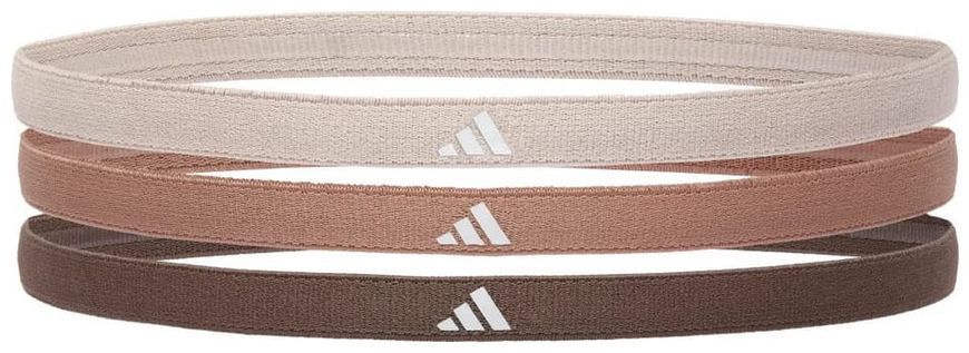 Повязки на голову Adidas Hairbands 3pk коричневый, бежевый, темно-коричневый Уни One Size ADAC-16205