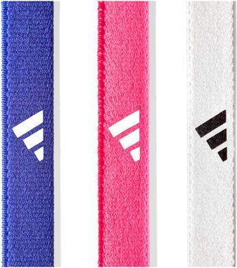 Пов'язки на голову Adidas Hairbands 3pk рожевий, синій, білий Жін One Size ADAC-16199