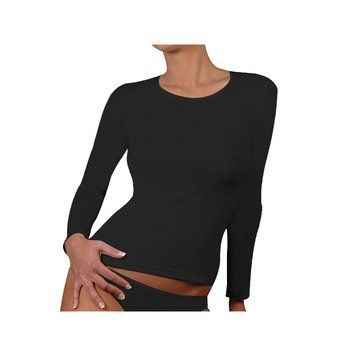 Футболка з довг рукавом T-shirt Manica Lunga Girocollo чорний Жін M 00000013524