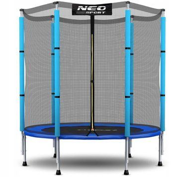 Батут Neo-Sport з зовнішньою сіткою 4,5 футів 140 см синій NS-04Z200F