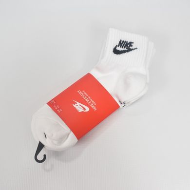 Шкарпетки Nike U NK NSW EVRY ESSENTIAL ANKLE 3PR білий Уні 42-46 00000008573