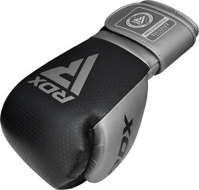 Боксерські рукавиці RDX BOXING GLOVES MARK PRO SPARRING TRI LIRA 2 чорний, сріблястий  BGM-PSTL2S