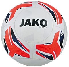 М'яч футбольний Jako Match 2.0 білий Уні 5 00000021140
