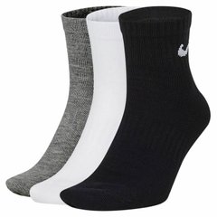 Шкарпетки Nike U NK EVERYDAY LTWT ANKLE 3PR чорний, білий, сірий Уні 42-46 00000015012