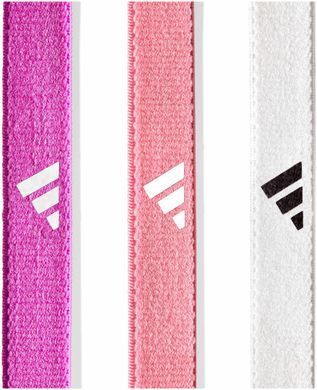 Пов'язки на голову Adidas Hairbands 3pk рожевий, фіолетовий, білий Жін One Size ADAC-16198