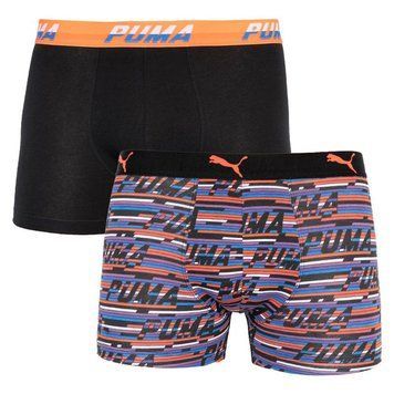 Труси-боксери Puma LOGO AOP BOXER 2P чорний, помаранчевий, синій Чол  501003001-030