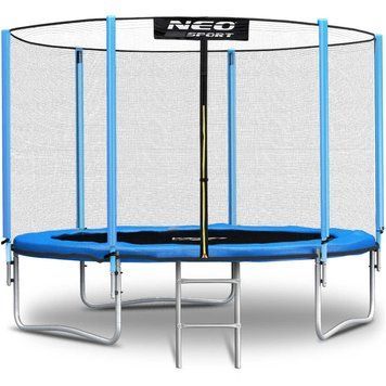 Батут Neo-Sport з зовнішньою сіткою 6 футів 183 см блакитний DM-NS-06Z181