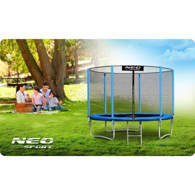 Батут Neo-Sport с наружной сеткой 6 футов 183 см голубой DM-NS-06Z181
