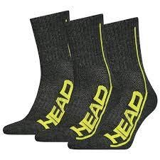 Шкарпетки Head PERFORMANCE SHORT CREW 3P UNISEX темно-сірий, жовтий Уні 39-42 00000020837