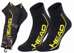 Шкарпетки Head PERFORMANCE QUARTER 2P UNISEX темно-сірий, жовтий Уні 43-46 00000020874